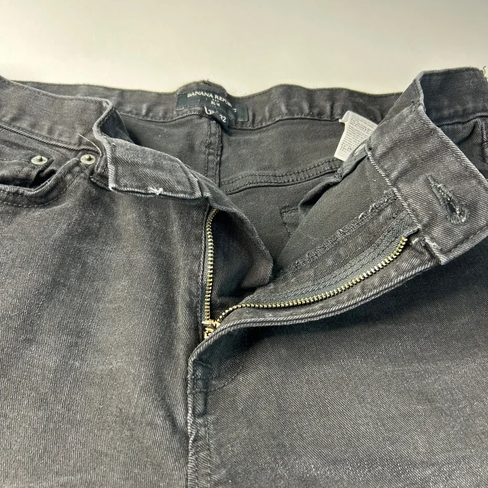 Banana Republic Slim Fit Jeans Mens 33x32 Faded Black Denim Pants
